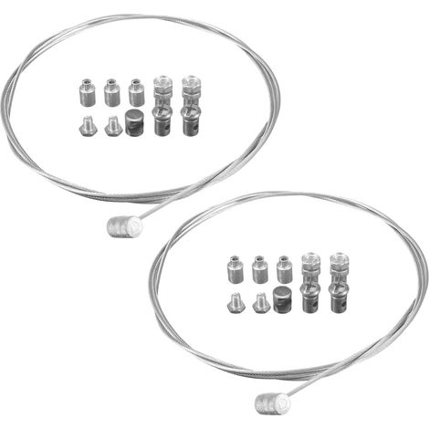 2 Pièces Universel Moto Câble De Gaz Accélérateur, Kit De Réparation Câble D'accélérateur Universel Pour Moto, Câble D'Accélérateur Universel avec Serre pour Moto, Câbles D'Embrayage Frein (1/5)