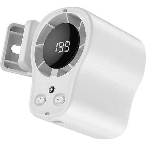 Ventilateur de voiture à pince, climatiseur portable LED, rotation 360°, 199 vitesses, refroidissement semi-auto, rechargeable USB, 84x75x60 mm (1/5)