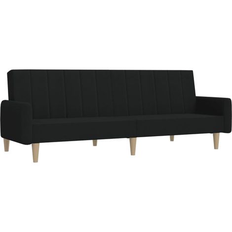 Canapé-lit,Canapé convertible à 2 places noir tissu CFW93403 (1/5)