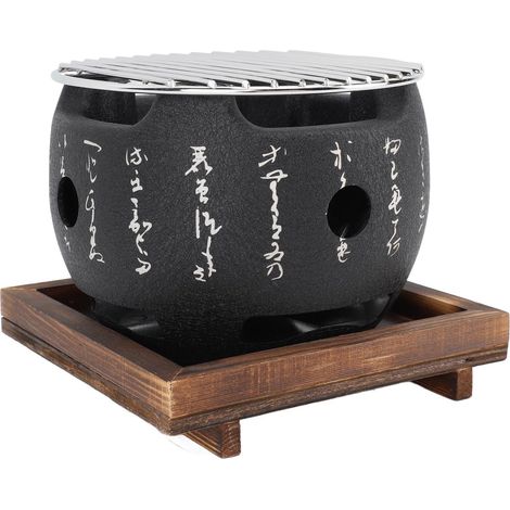 Barbecue Japonais, Mini BBQ Charbon, Poêle à Barbecue Portable, Grill De Barbecues de Table, Mini BBQ Japonais Rond pour Aliments, Pour Réunions de famille, camping en plein air (1/5)