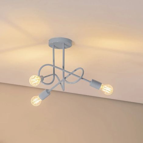 [NEUWERTIG] B-Ware Oxford Deckenleuchte Lampe Hauptlicht Hellblau Metall Wohnzimmer Esszimmer 44 Cm