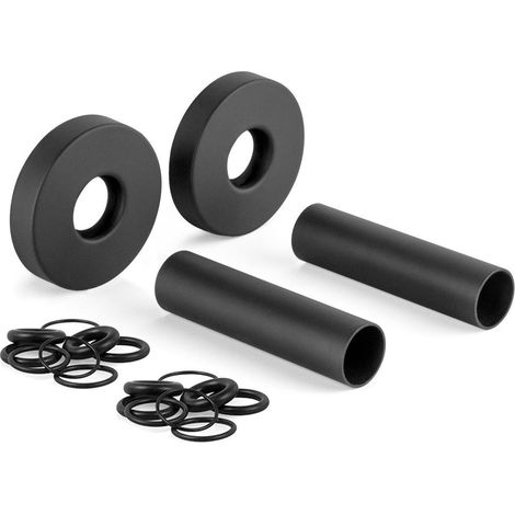 Rosace de recouvrement WICHER, ronde, paire, noir mat
