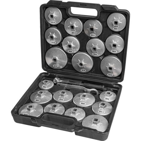 Kit d’extracteurs de filtre à huile 23 pièces en aluminium – Compatible Toyota, Nissan, Fiat, VW – JBM51332 (1/4)