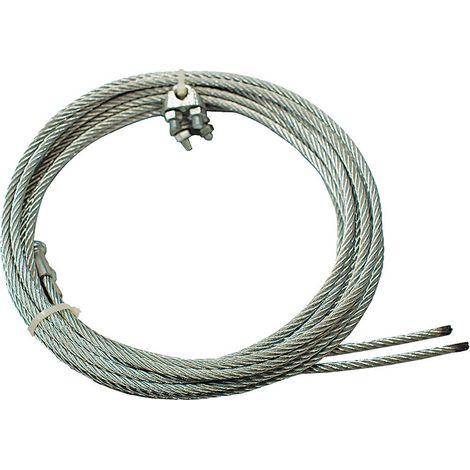 1PZ FUNE ACCIAIO ZINCATO PRETAGLIATA GANCIO A 'T' mm 4 x 2,5 mt