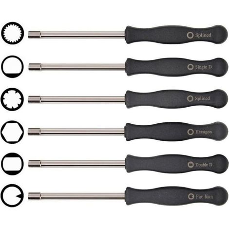 Vergaserschraubendreher-Set, 6-teiliges Einstellwerkzeug, kompatibel mit Husqvarna 125, 135, 136, 137, 141, 141, 235, 235e, 236, 236e, 240, 240e, 435, 435e und 440e McCulloch Partner Kettensägen und P (1/4)