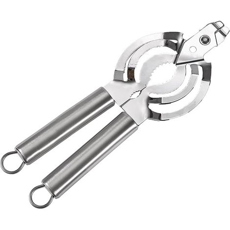 Multifunctional stainless steel can opener for kitchen and home use with ergonomic non-slip handle (1/5)