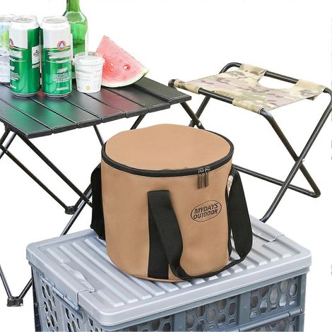 Sac à vaisselle de camping étanche pour ustensiles de cuisine, sac de voyage portable pour casseroles et plats lors de randonnées en plein air. (1/5)