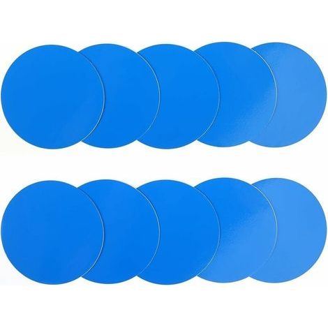 10 PièCe Rustine Piscine sous l'eau Gonflable pour Spa Matelas Piscine Bouee. PVC Kit Reparation Liner Piscine Matelas Gonflable Tente. Colle pour Liner Piscine -(Tour. Auto-AdhéSifs) (1/5)
