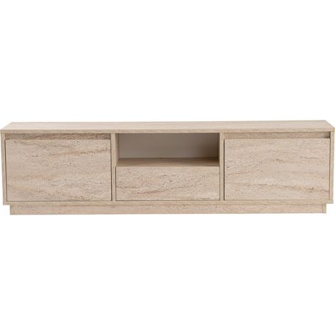Porta TV in legno "Vanguard" - 160 x 29 x 42 cm - Travertino