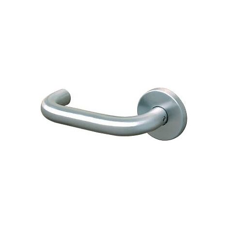 Béquille double contrecoudée en inox 304 sur rosace ronde carré de 7 mm série U EST 41 - NORMBAU