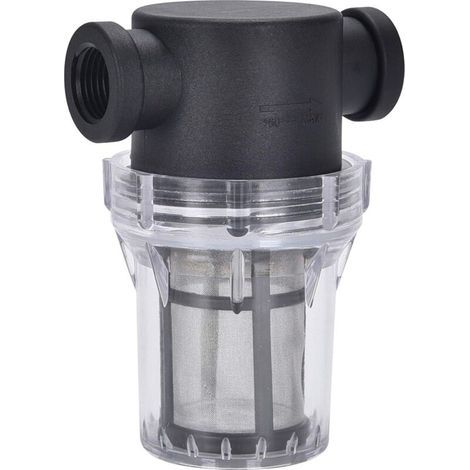 High-pressure cleaner accessory: Water filter, G1/2 screw-on hose filter, PA66 nylon cover, PC bowl, 304 stainless steel screen (80 female water filter) (1/5)