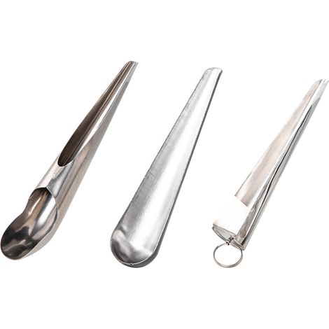 Lot de 3 cuillères à nourrir pour perroquets, en acier inoxydable, pour cage à oiseaux.