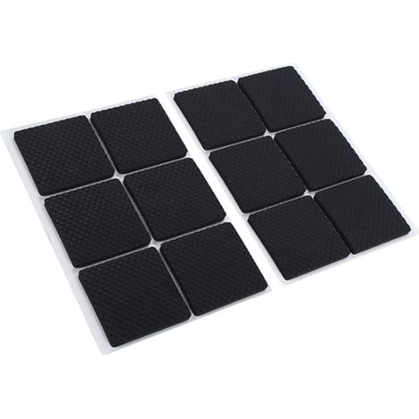 12 pièces Protections adhésives pour meubles, pieds en caoutchouc anti-dérapants pour table, chaise et canapé