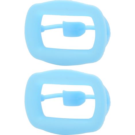 Lot de 2 écarteurs de joues en silicone réutilisables et portables pour l'examen buccal (bleu) (1/5)