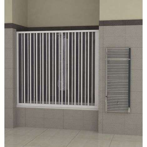 Box Doccia per Vasca a Soffietto in PVC Nicchia Sopravasca un Lato Anta Colorato - Misura 160