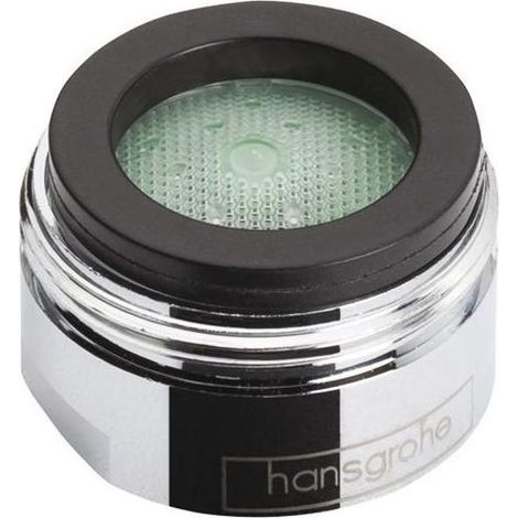Hansgrohe Luftsprudler M24x1, Durchflussbegrenzer 5l/min für Badarmaturen, Chrom (1/2)