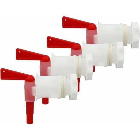 Lot de 4 robinets en plastique pour seau d'embouteillage pour bière artisanale (1/4)