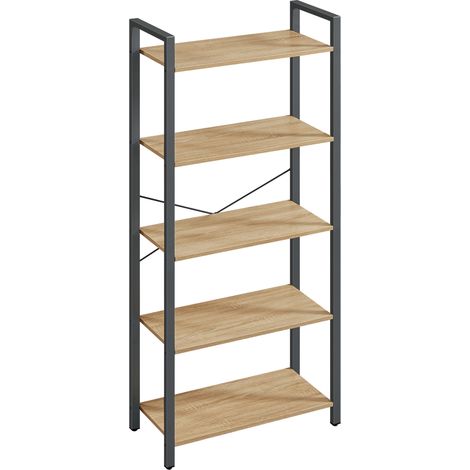 Valora Scaffale a 5 Ripiani in Rovere Sonoma per Stoccaggio e Esposizione