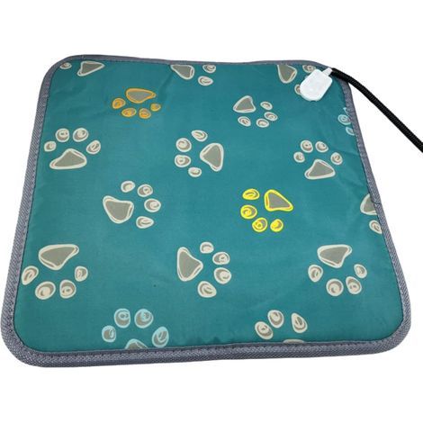 Tapis électrique pour chats, tapis imperméable pour animaux de compagnie. Tapis chauffant pour animaux de compagnie avec température réglable, câble résistant à la mastication. 45×45CM (1/5)