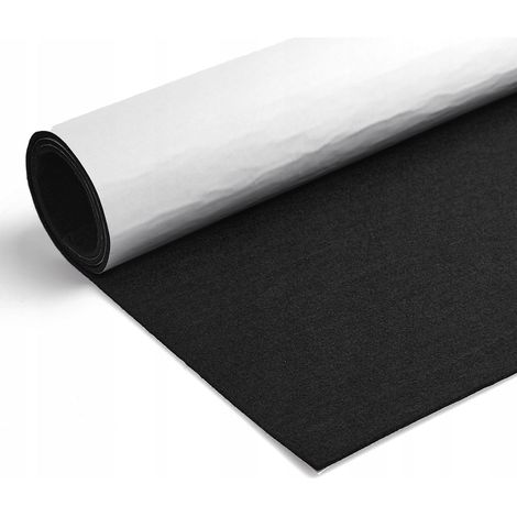 Tappeto autoadesivo in feltro nero - materiale di rivestimento 50x100 cm