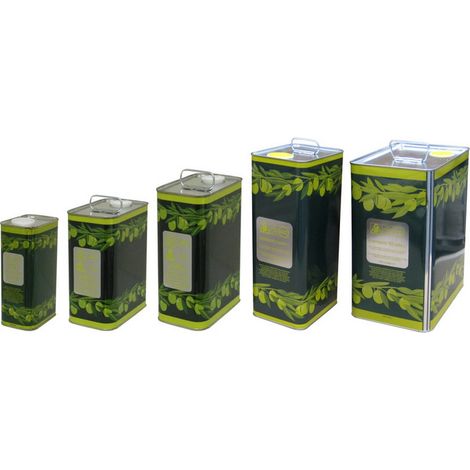 16PZ LATTINA PER OLIO CON TAPPO  lt. 3 - cm. 9,5x15x26 h