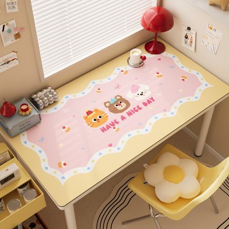 Ede Dessert mignon pour animaux de compagnie, 50-60 cm (cuir) Tapis de bureau imperméable et résistant à l'huile, découpe personnalisable, tapis en cuir lavable et facile à nettoyer. (1/4)