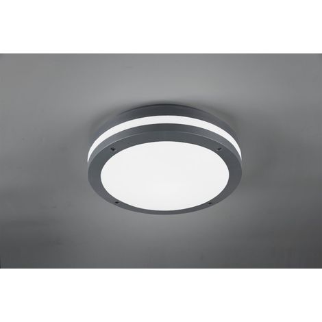 Plafonnier led avec detecteur 11w 1180lm 3000k 30cm anthracite - trio - piave (1/7)