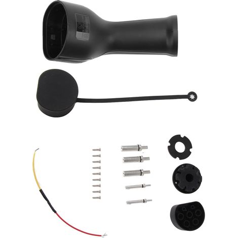 Kit adaptateur de charge pour véhicule électrique 32 A CA 250 V, prise de type 2, protection IP54, certifications CE, TUV et IEC, blanc. (1/5)
