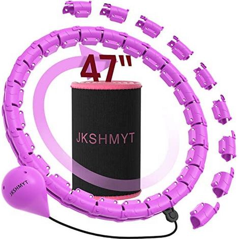 Hula Hoop 2-en-1 Fitness Infini, Anneau Minceur Taille Adulte, 24 Maillons Démontables et Réglables, Rotation 360° avec Masseur pour Femmes et Enfants (1/5)