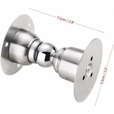 Stück magnetischer Türstopper, Türstopper aus Edelstahl mit 3M-Doppelklebeband oder Schrauben - Kein Bohren erforderlich / Doppelfunktion (gebürsteter Stahl) (1/5)