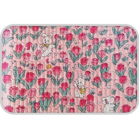 1 tapis à langer tricoté, imperméable, antidérapant, 5 couches, pour bébé et règles (1/5)