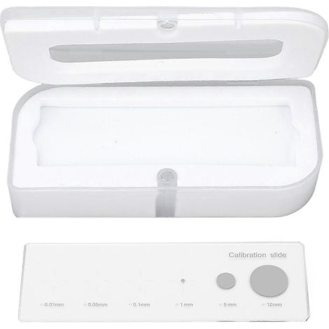 Kalibrierschieber 0,01 mm – 10 mm Messbereich, präzises Mikroskop-Kalibrierblatt für Laborzwecke