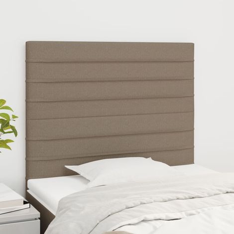 vidaXL Tête de lit Taupe 100x5x118/128 cm Tissu
