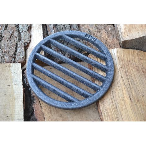 CA167 - 19 cm - Rejilla redonda de hierro fundido para estufa, chimenea, cocina (1/5)