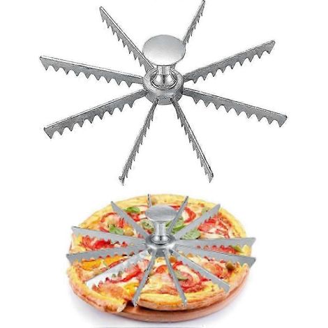 Coupe-tarte, diviseur à gâteau, outil de pâtisserie, marqueur pour tartes et gâteaux, diviseur à gâteau en alliage d'aluminium pour découper gâteaux, pizzas, tartes, ustensile de cuisine, séparateur à (1/5)