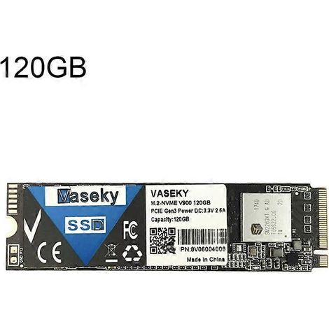 Disque dur SSD M.2 NVMe 120 Go PCIe Gen3 pour ordinateur de bureau et portable - (1/4)