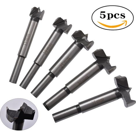 Set mit 5 Handwerkzeugen: Forstnerbohrer, Holzlochsäge, Holzschneider, Durchmesser 15, 20, 25, 30, 35 mm (1/5)