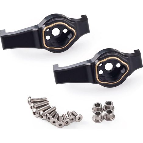 BRAVIX Lot de 2 blocs de roulette en laiton pour voiture télécommandée Traxxas TRX4 (1/5)