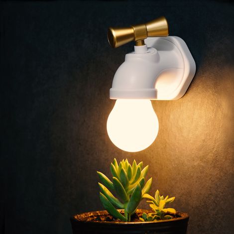 Creative faucet petite lampe de nuit USB rechargeable tête de lit lampe de table couloir xuanguan escalier LED wall light portable (1/2)