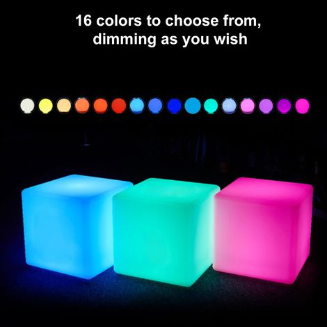 Cube lumineux avec télécommande, lampe de bureau à chargement USB, jouets pour enfants, cadeau (1/5)