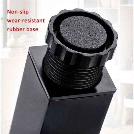 Pieds De Meuble - Réglables En Hauteur - Aluminium - Pour Table Basse Et Canapé - Noir - 35 Cm - Lot De 4 (1/4)