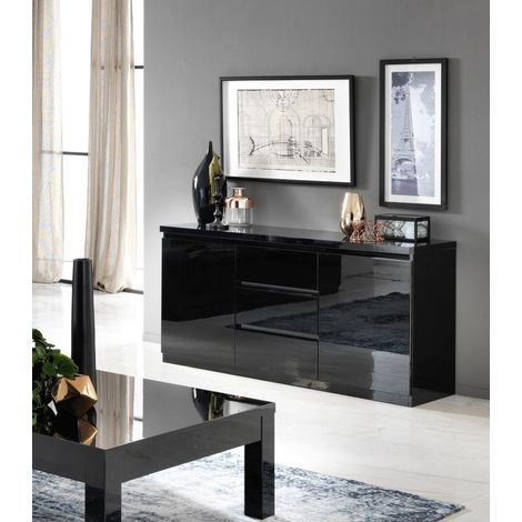 Buffet/bahut moderne 165 cm laqué Cristal