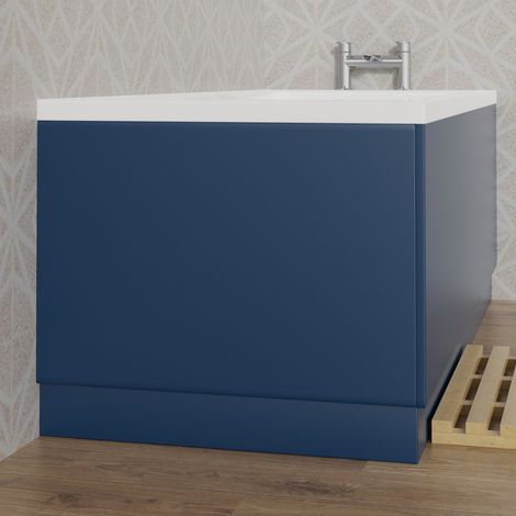 Wood Bath Panel 18mm MDF Painted Matte Blue 700mm Bath End Panel (1/4)