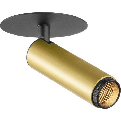 Plafonnier encastré GRIP S PHASE 2700 K 29° IP20 cylindrique or / noir - SLV - 1009058 (1/4)