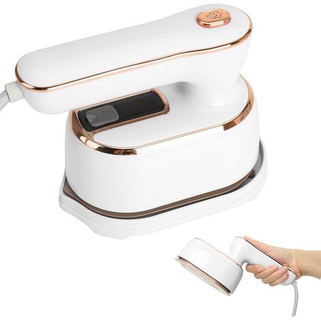 Mini plancha de vapor, mini plancha de vapor portátil de 1000 W, plancha de vapor doméstica, plancha de vapor plegable, plancha de viaje para el hogar y los viajes con gran depósito de agua de 100 ml, (1/5)