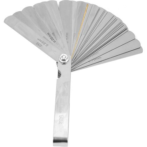 Jauge d'épaisseur en acier inoxydable de 89 mm, échelle métrique et impériale, outil d'inspection de soudage, 0,04 à 0,88 mm (1/5)