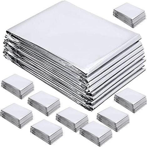 12 Feuilles de Film Réfléchissant Argenté pour Jardin, Film Isolant en Aluminium et Eva Portable, Culture de Plantes en Extérieur (1/5)
