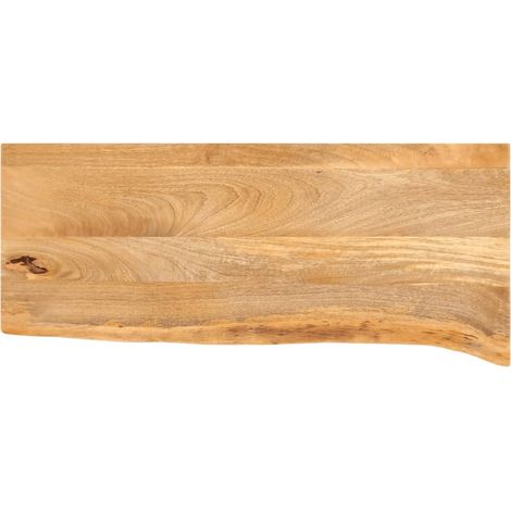 Tablero de mesa borde natural madera maciza mango 70x20x3,8 cm vidaXL