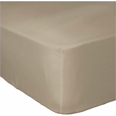 LOVELY HOME Fitted Sheet 100% cotton 180x200x30 cm beige