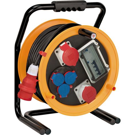 Enrouleur de câble Brennenstuhl Brobusta CEE 2 FI IP44 25m H07RN-F 5G4,0 (1/2)